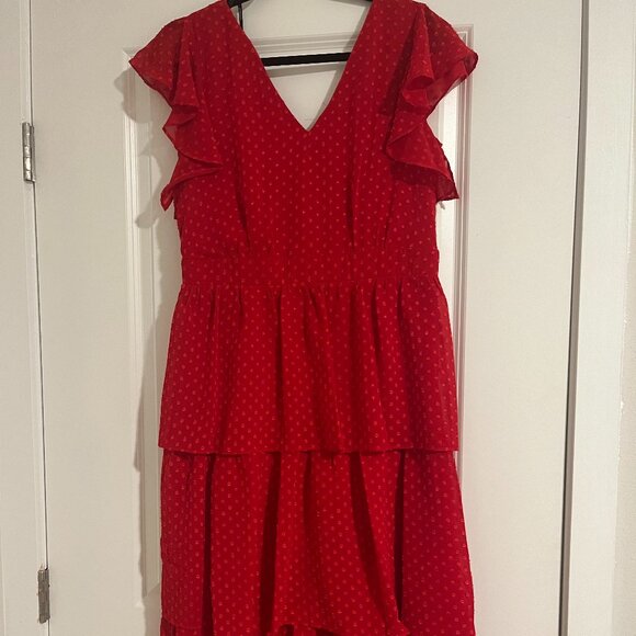 FLASH SALE! 💋 NWOT Fiery Red Dress from Julia Jordan! - Picture 4 of 8